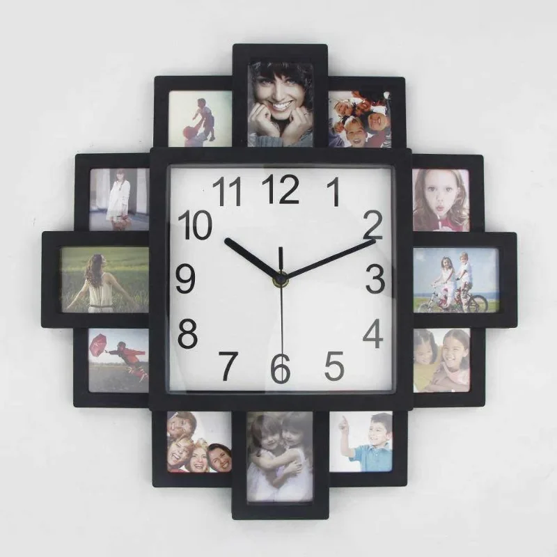 Black Unique Wall Clock Fashion Premium Upgrade Wooden Nordic Digital Wall Clock Aesthetic Horloge Murale Home Decor Items