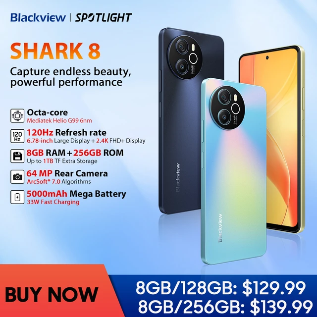 Blackview SHARK 8 スマートフォン Android13 G99 携帯電話 6.78 