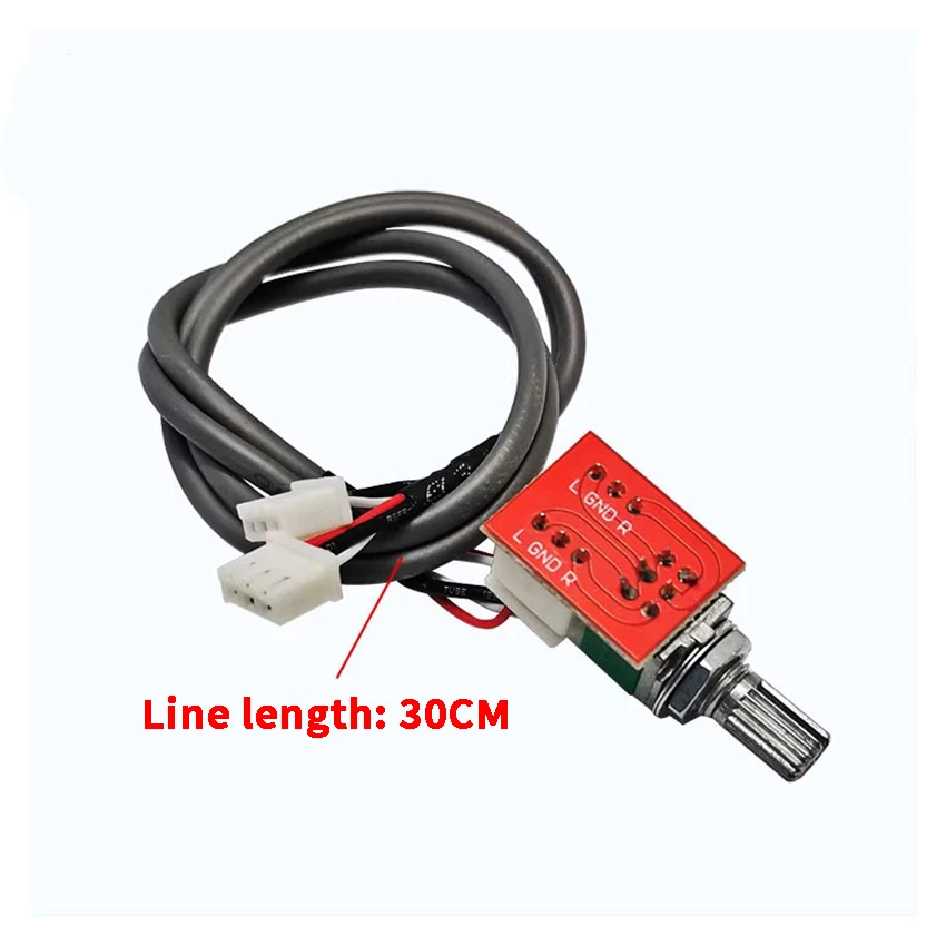 

Duplex 50K Volume potentiometer adapter board with 30cm shielded wire DIY audio power amplifier board module accessories
