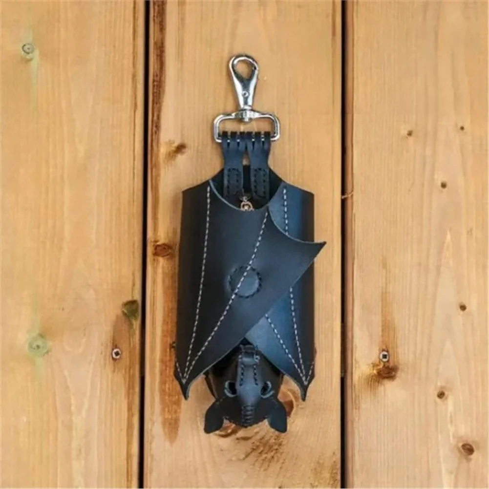 

Gothic Bat Coin Purse Foldable Wings Zippered Storage Pouch Keychain Wallet For Men Women Outdoor Travel Shopping