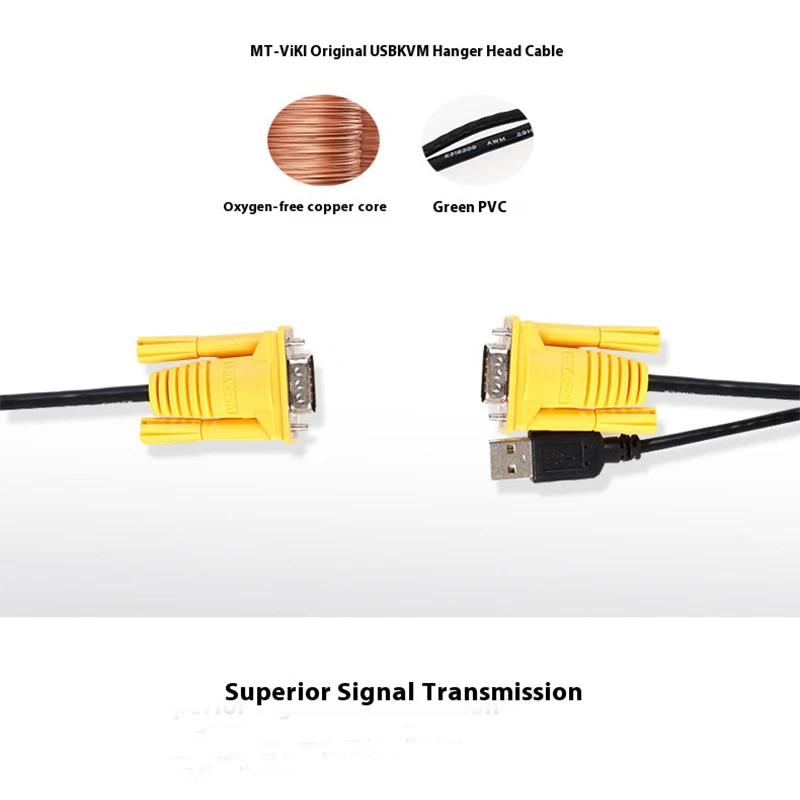 Kabel głowicy KVM VGA do VGA + kabel wieszakowy USB 1,5 m 3 m 5 m transmisja super sygnału transmisja bezstratna super ekranowana