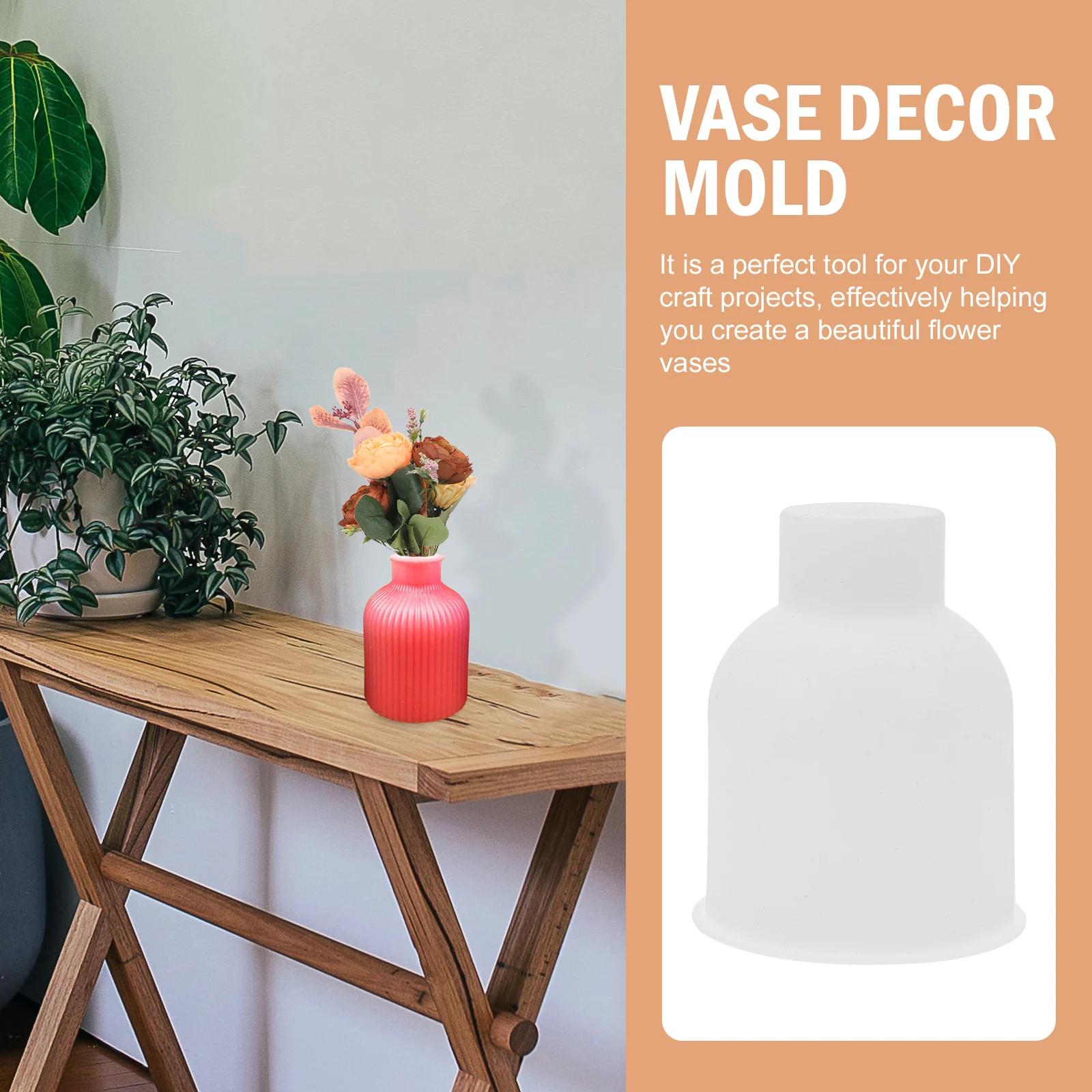 

Silicone Vase Decor Mold Smooth Burrs Free Easy Demould Beginners Professionals Suitable Various Places