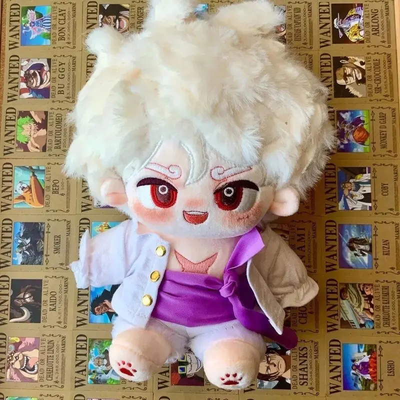 

anime One Piece Nika Luffy 20cm cotton doll Portable plush toy doll kawaii big head doll Soft sofa furnishings holiday gifts