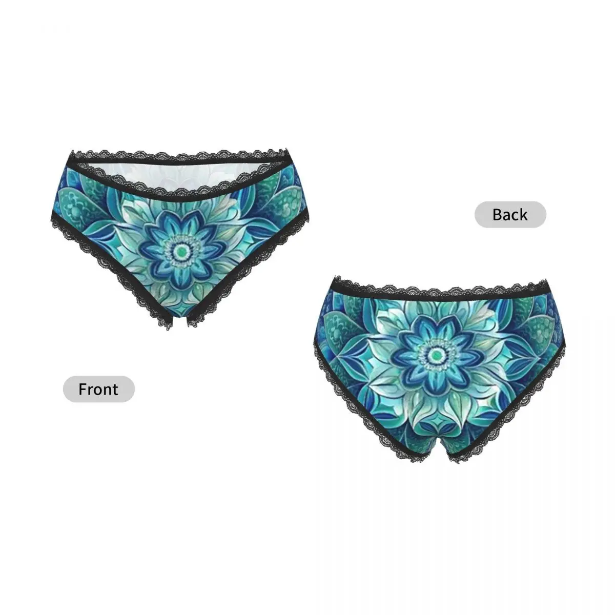 Custom Bohemian Mandala Print Pattern Panties Briefs Women's Comfort Briefs Underwear Breathable Female Underpants
