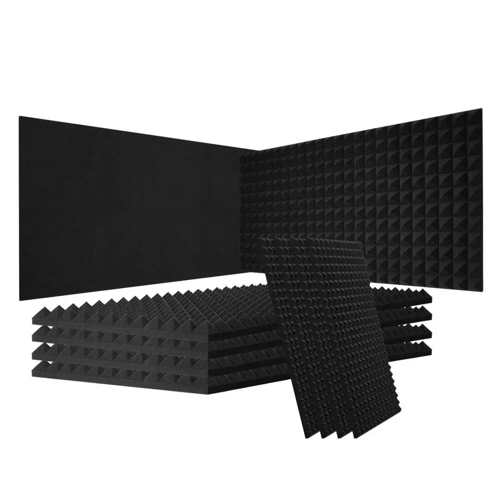 

4-Pack High-Density Acoustic Foam Panels 48x24x2 Inches Sound Absorbing for Studio Walls and Ceilings Home Audio Improvement
