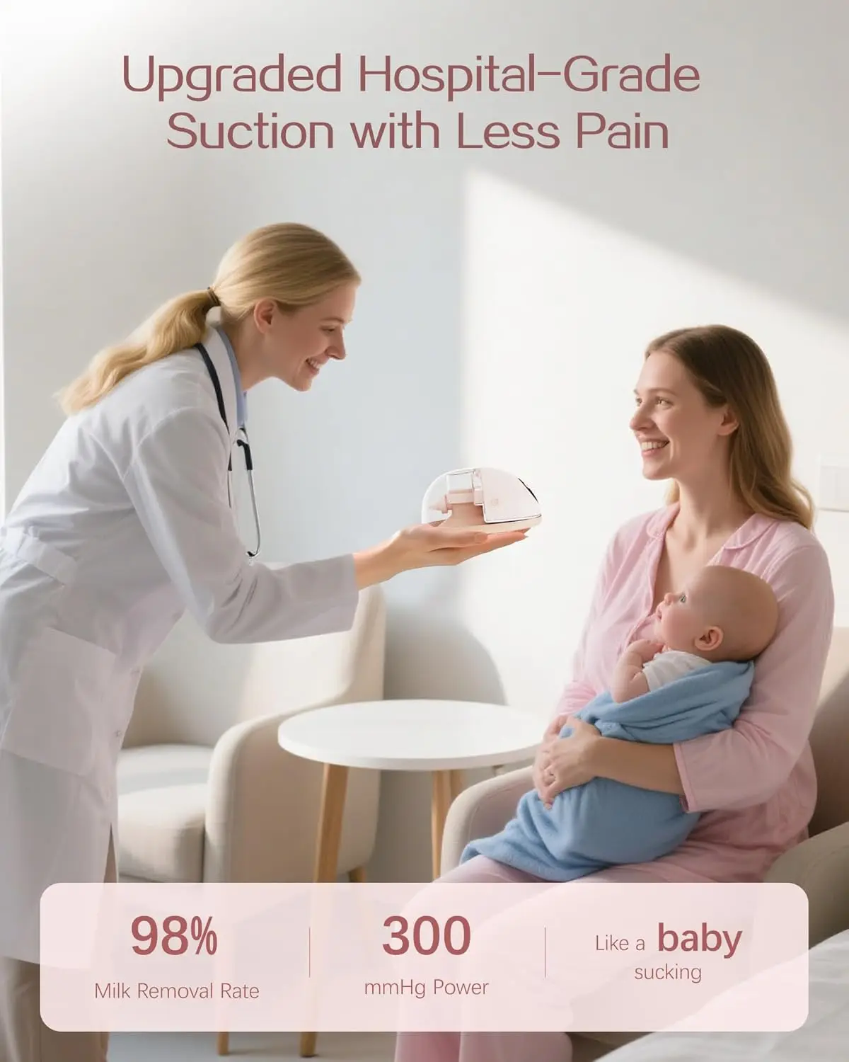 مضخة حليب الثدي الكهربائية يمكن ارتداؤها بدون استخدام اليدين خالية من مادة BPA معقمة بالأشعة فوق البنفسجية وقاعدة ساخنة لمضخة الثدي اللاسلكية الاختيارية أثناء التنقل #6