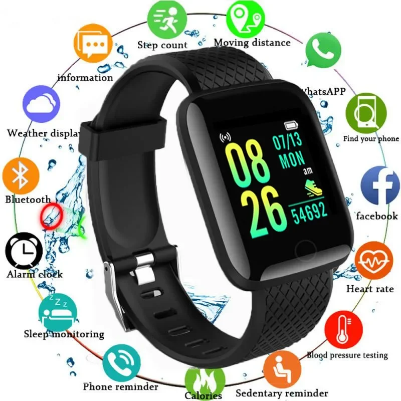 D13 Inteligentny zegarek Bluetooth Mężczyźni Kobiety Ciśnienie krwi Pulsometr D20 Pro Sportowy smartwatch Fitness Tracker Dla Xiaomi Huawei