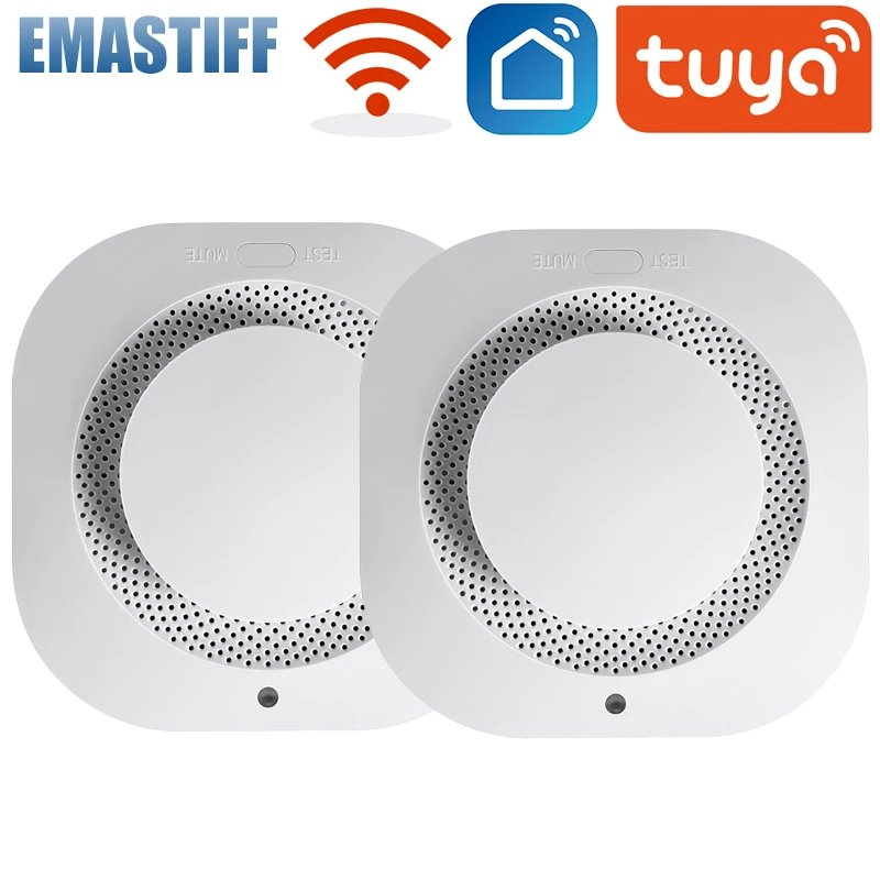 Independent Smoke Detector Sensor Fire Alarm Home Security System Firefighters Tuya WiFi Smoke Alarm Fire Protection