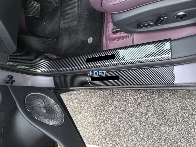 Car Style Threshold Scuff Door Sill Welcome Pedal For Voyah Free +/Rabdan One H97E 2025 + Rear Trunk Guard Cover Tail Boot Plate