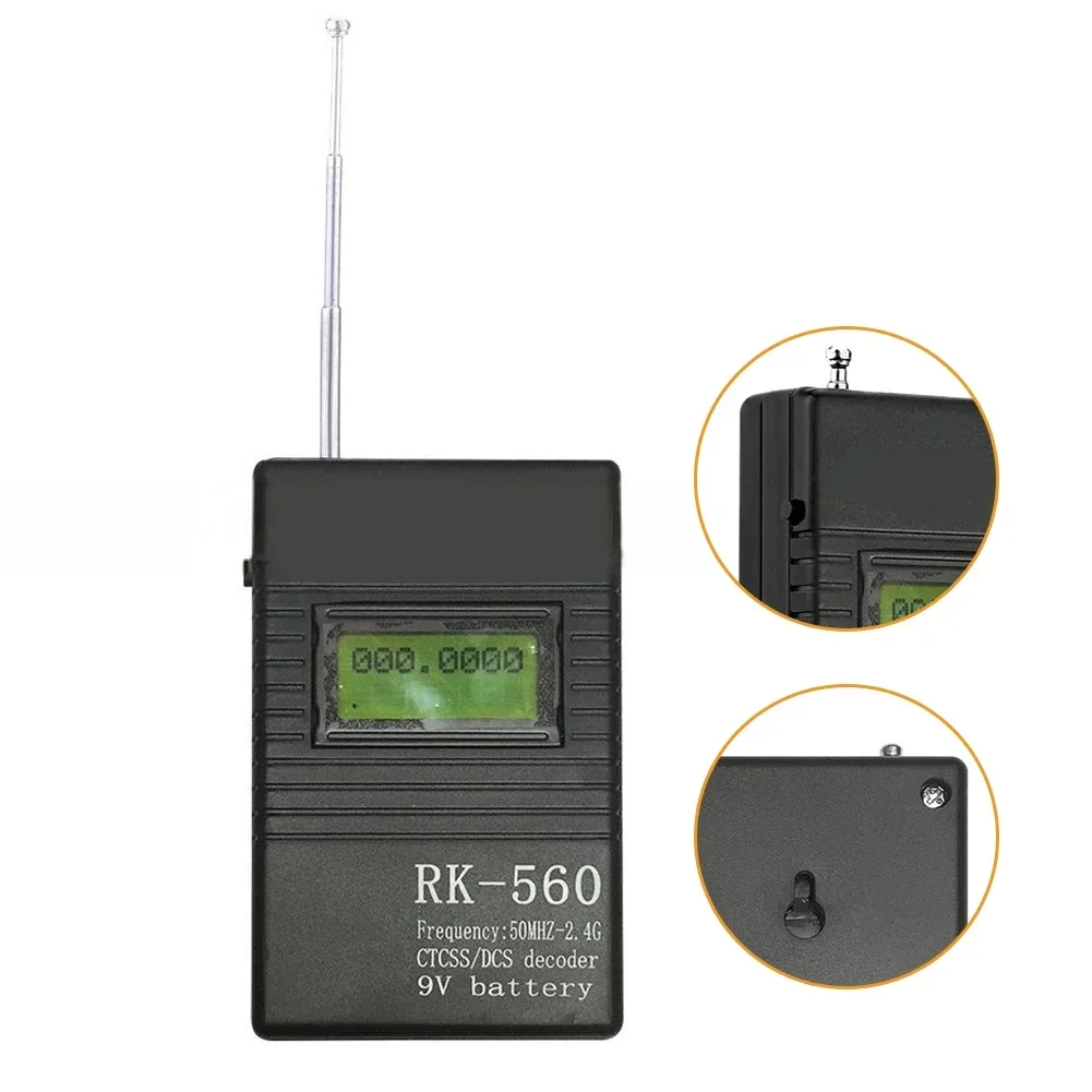 1pc RK560 Frequency Meter Counter Accurate Testing 50MHZ-2.4GHz Battery Powered Frequency Counter Instruments Replace Parts