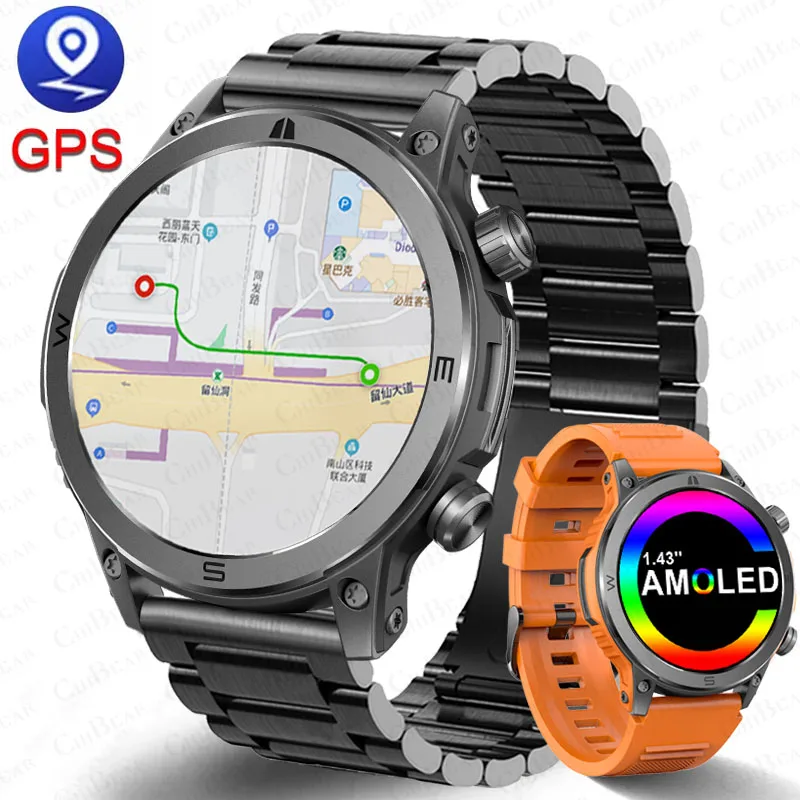 

2024New AMOLED Men Smart Watch 466*466 HD Screen pulse rate Fitness Sports Watches Bluetooth Call IP68 Waterproof Smartwatch Men