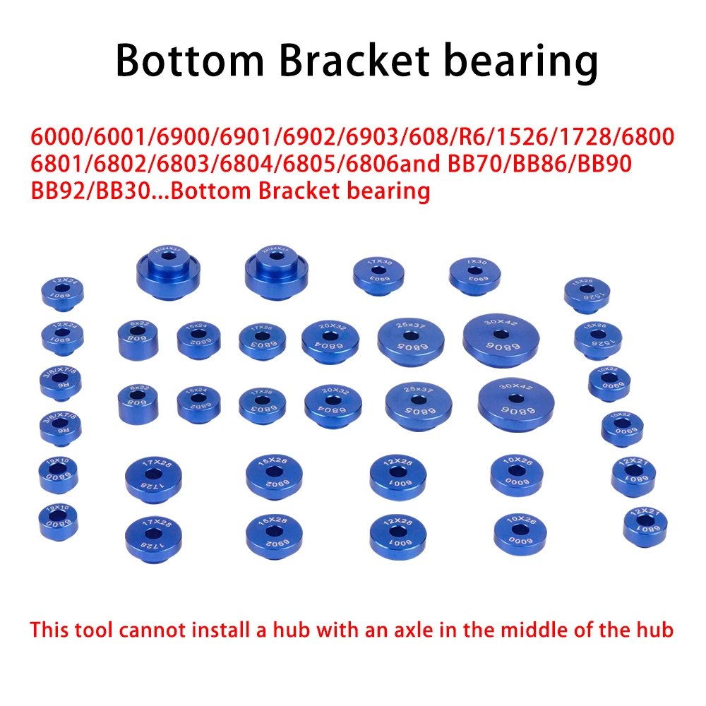 Bicycle Bearing Press Set For Wheels/Hub BB Axis Installation Kit Bike Soft Tail Frame Turning Point Bearing Hub Assembly Tool