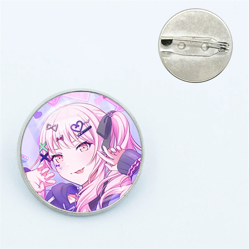 Project SEKAI Anime Akiyama Mizuki Nightcord Pin Glass Dome Badge Brooch Pins For Lover Girl Friends