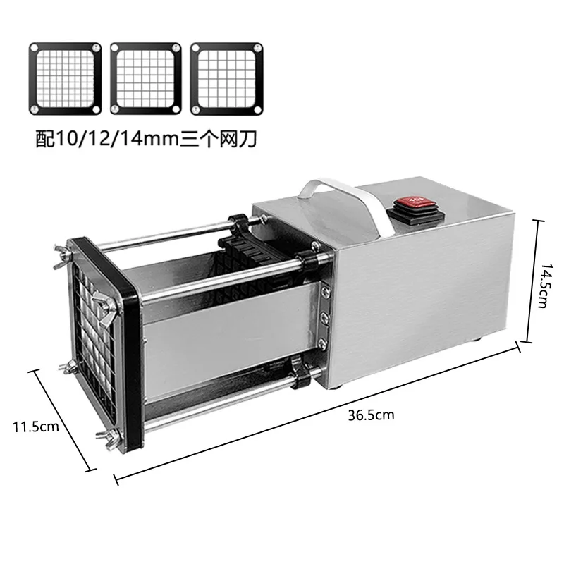 Commercial Stainless Steel Electric French Fries Cutter Automatic Potato Strip Cutting Machine Kitchen Electric Potato Slicing