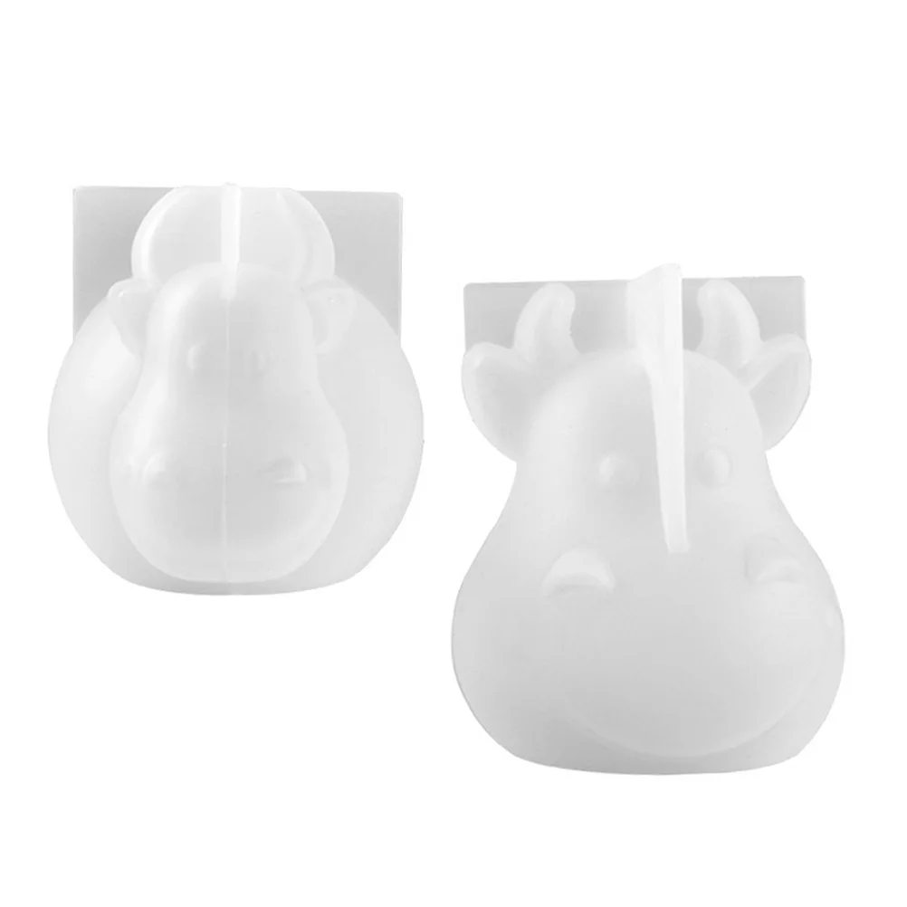 

2Pcs Ox Silicone Mold for DIY 3D Resin Jewelry Epoxy Plaster Adornment Craft Gift Easy Demold Washable Compact Storage