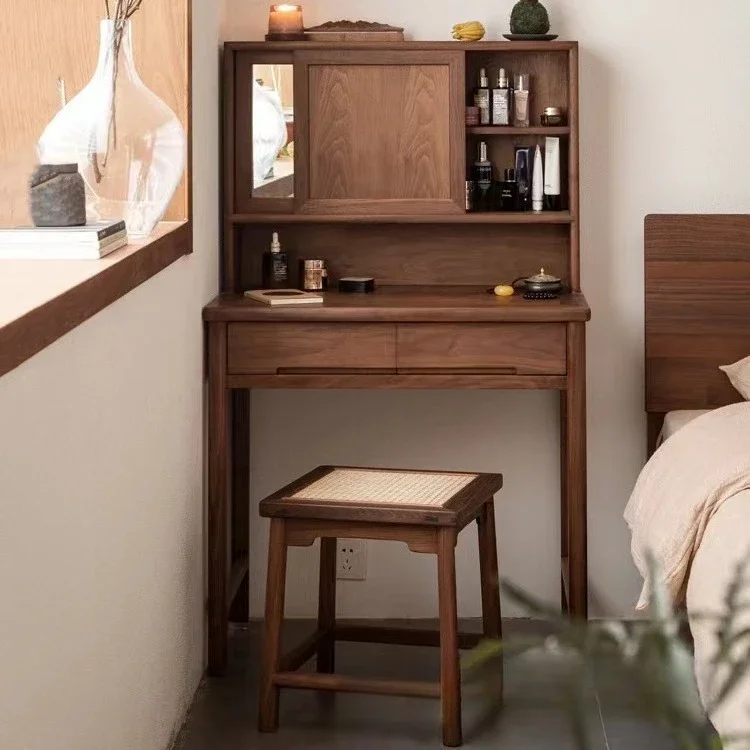 Cômoda chinesa de madeira maciça, mesa de maquiagem simples no quarto