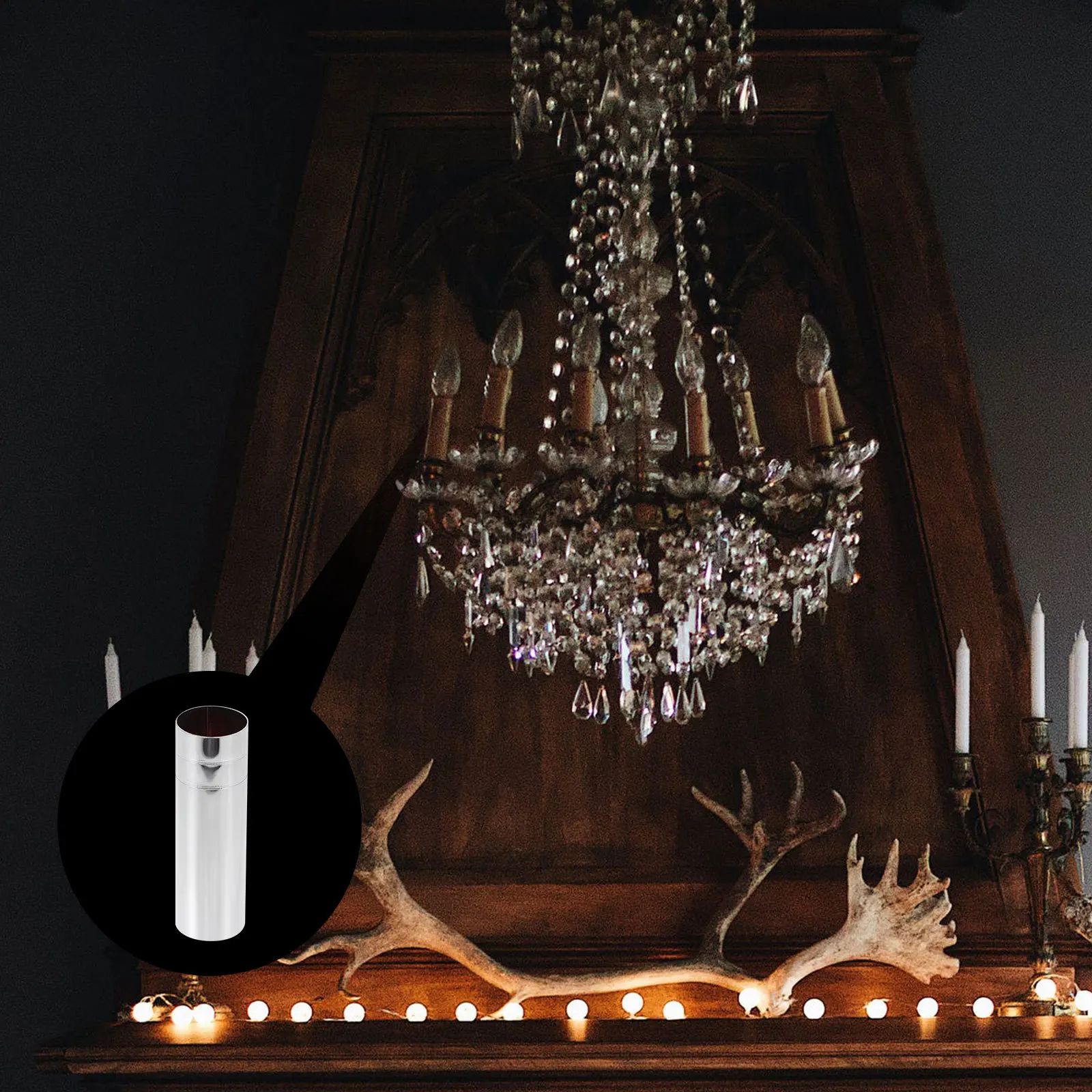 

2pcs Crystal Chandelier Lamp Base Sleeve Iron Lamp Tube For European Retro Lighting Replacement Parts Chandelier Accessories