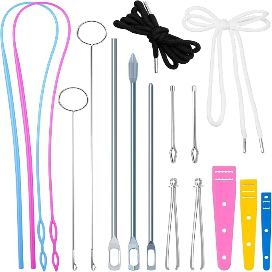 Drawstring Threader Tool Set Loop Turner Sewing Tool for Easy Hoodie Jacket Pants Threading  DIY Sewing Tool for Drawstrings