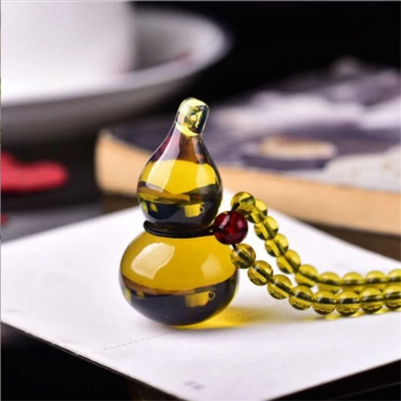 

Mexico Lanpo Gourd Pendant Amber Beeswax for Men and Women Fu Shoushou Pendant