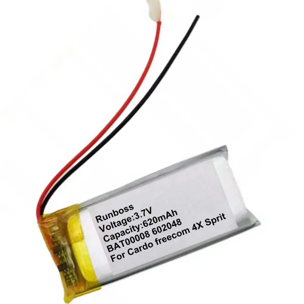 Original Replaces 602048 602050 602248 BAT00008 3.7V 620MAh Battery For Cardo Freecom 4X Sprit Headset Headphone