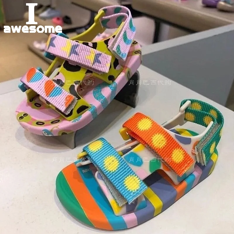 New Arrival 2022 Mini Melissa Children Sandals Hot Sale Kids Beach Shoes Big Girl and Boy Fashion Jelly Shoes HMI083