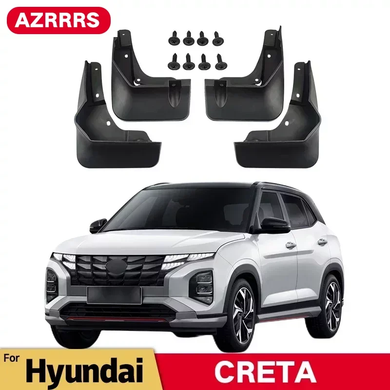 

MudFlaps For Hyundai Creta 2021 2022 2023 Mudguards Mud Flaps Splash Guards Front Rear Wheels Fender Car Accessories 4Pcs