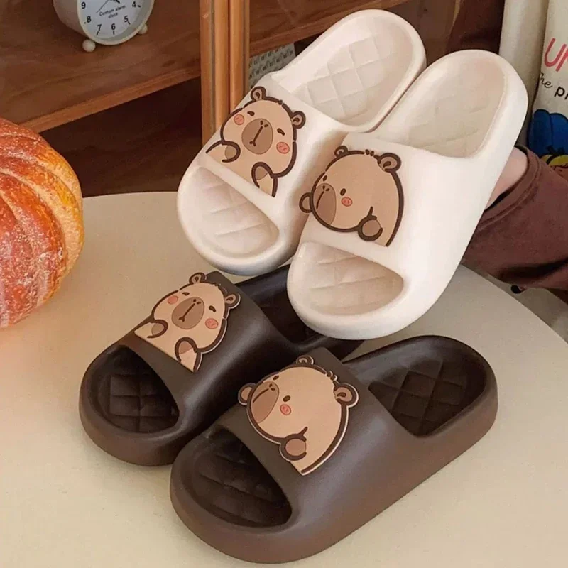 Home Slipper Women kapibara Cute Cloud Sandals Summer Flip Flops Beach Slides House Casual Room Shoes Kawai Flat Female Eva Men