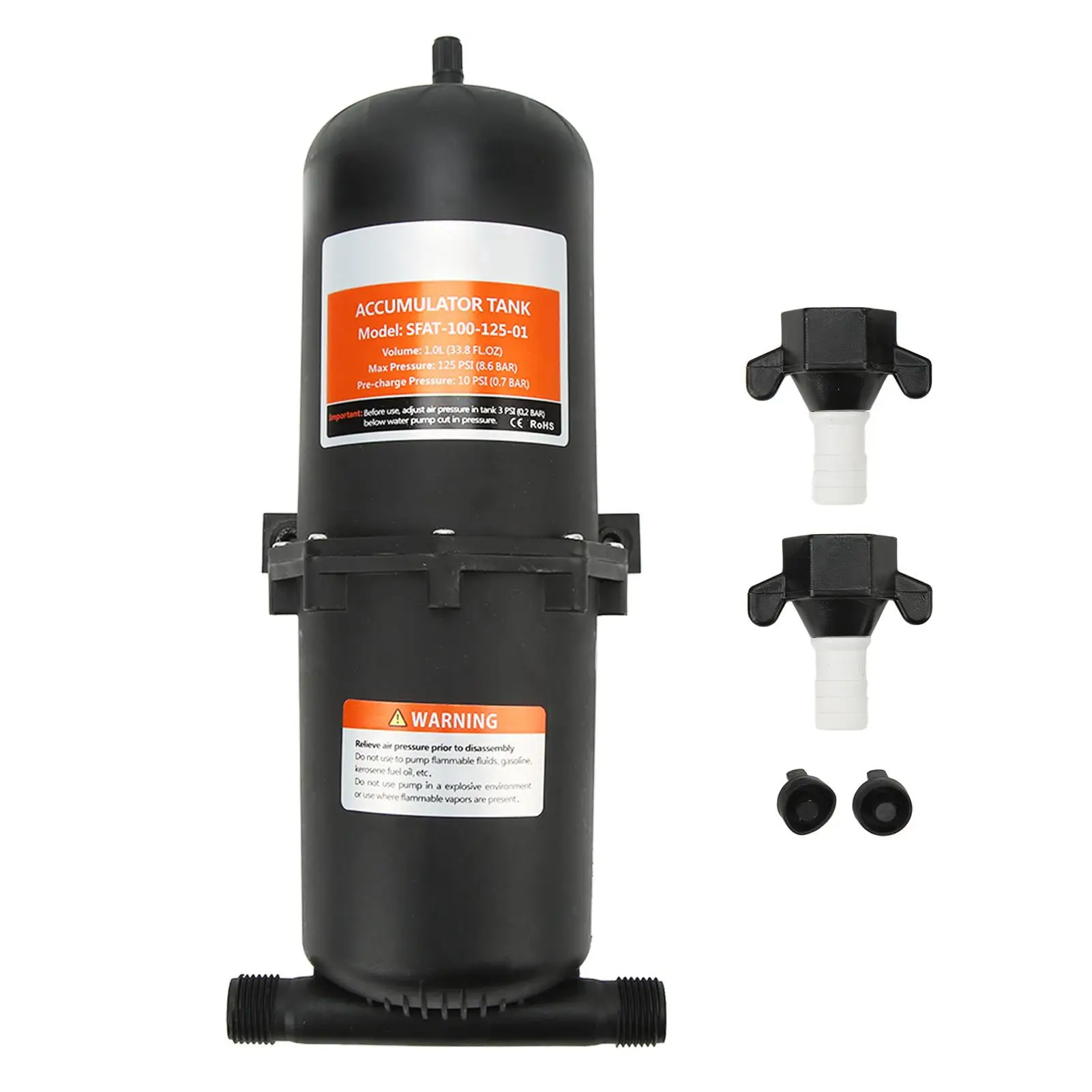 

RV Water Pressure Pump Heat Absorption 1L Detachable Constant Pressure Accumulator Tank Strong Sealing Low Noise for boat