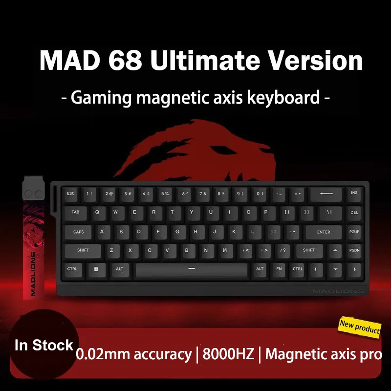 Madlions Mad60 Mad68 He 8k لوحة المفاتيح الميكانيكية المغناطيسي التبديل Wiredrapid الزناد Rgb مخصص Valorant ألعاب لوحة المفاتيح الملحقات