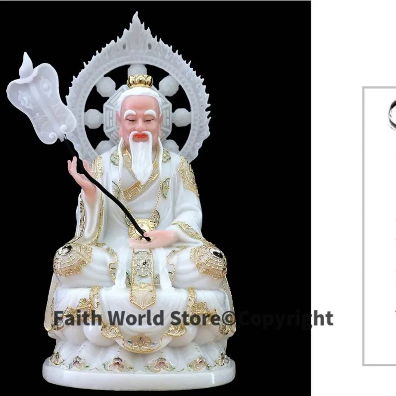 Taoism Buddhism High grade gilding jade Buddha statue Lord Lao Zi Tianzun TAI SHANG LAOJUN God HOME family effective protection