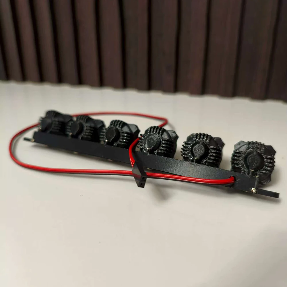 Luz LED KC de techo, 6 focos para coche trepador de control remoto 1/10, Traxxas TRX4 Defender Bronco AXIAL SCX10 RC4WD D90 Tank 300 Chevrolet