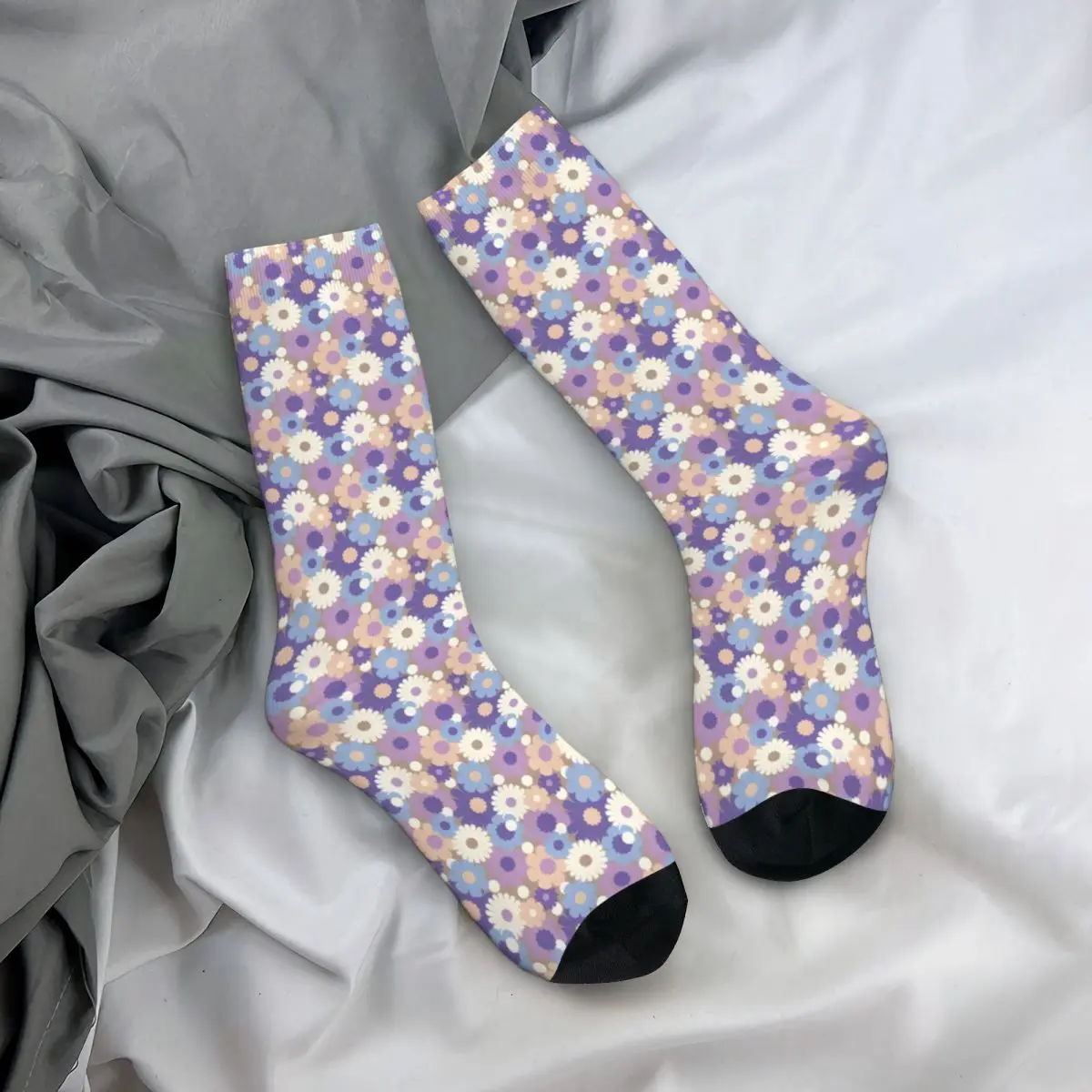 Szalona kompresja Flower Power Sock dla mężczyzn Harajuku Bezszwowy wzór Crew Sock Nowość