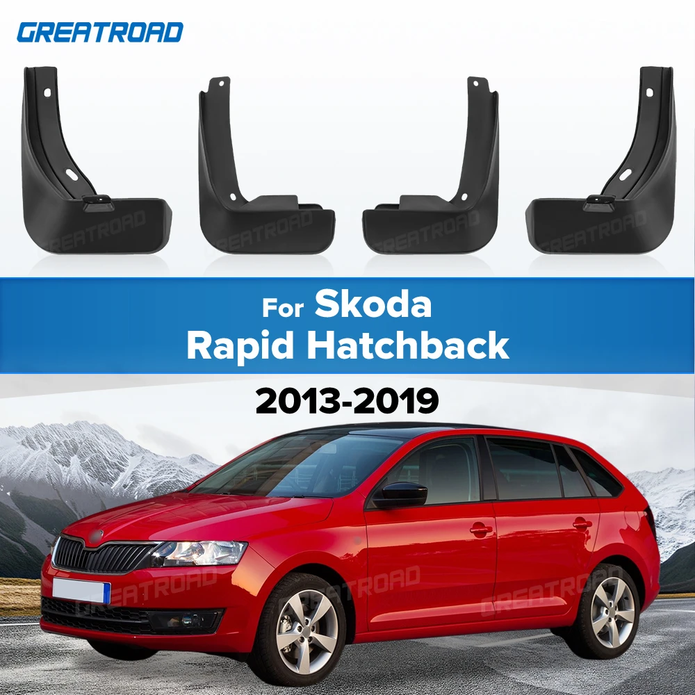 For Skoda Rapid Hatchback 2013 2014 2015 2016 2017 2018 2019 Fender Mudflaps Splash Guards Mudguards Mud Flaps Car Accessories