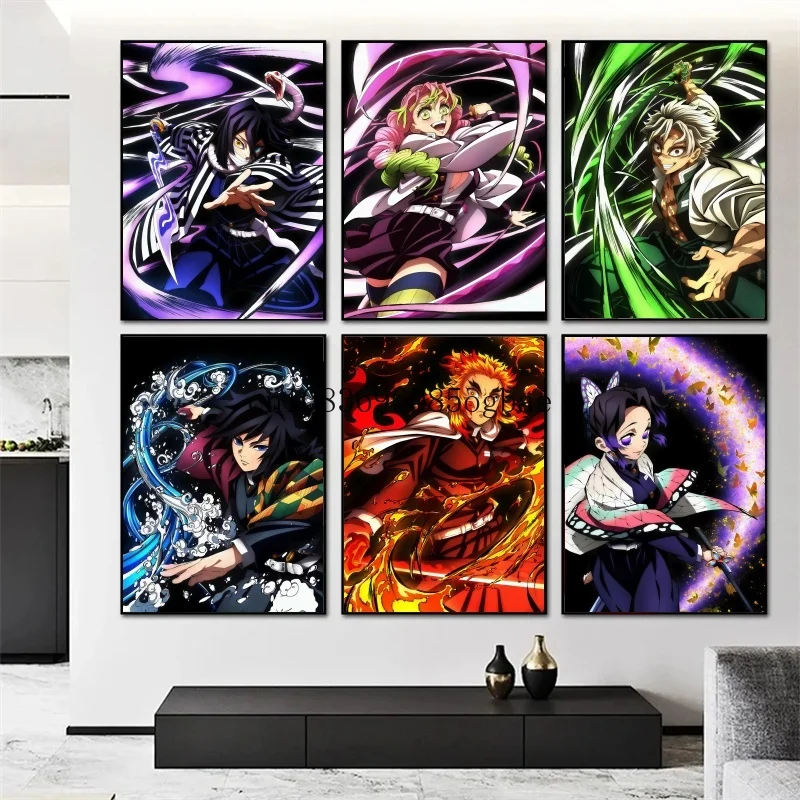 

Japanese Anime Demon Slayer Wall Art Poster Nezuko and Tanjiro Home Decor Prints Living Room Bedroom Canvas Painting Mural Gifts