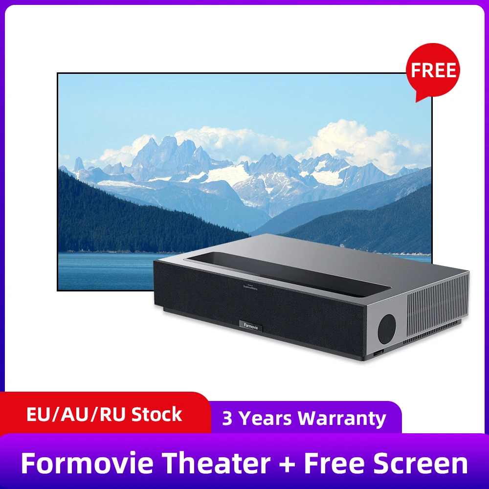 【الإصدار العالمي】 fengmi forfilm theatre T1 سينما ليزر العارض 2800 ANSI لومينز HDR10 المسرح المنزلي متعاطي المخدرات فيديو 4K يوتيوب