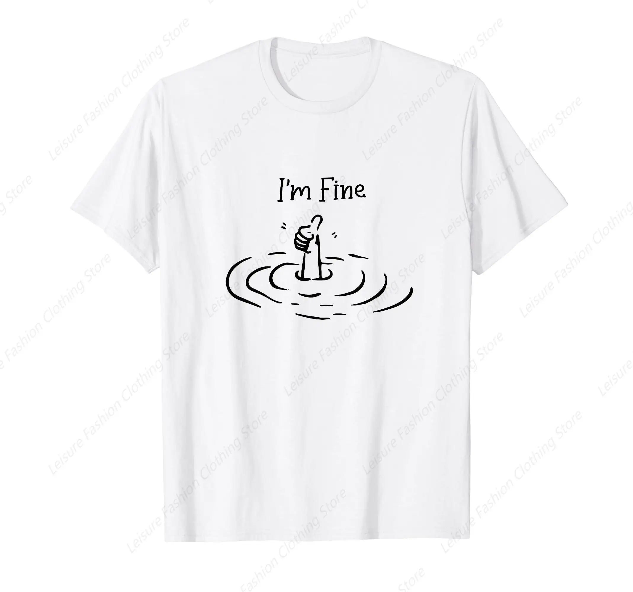 I'm Fine Like Hand Thumbs Up On Water Surface I'm Fine T-Shirt