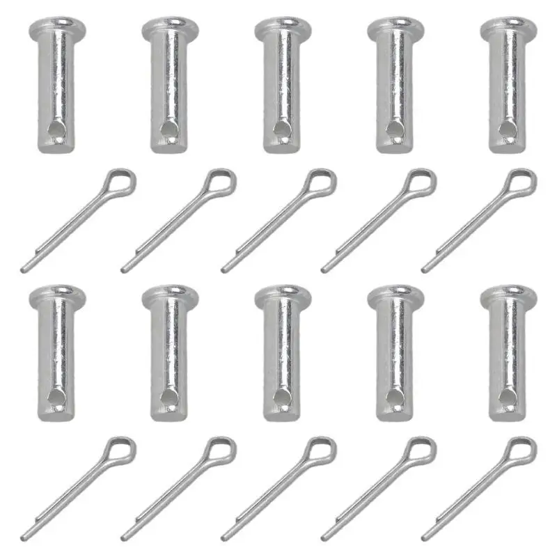 

652F 10Pcs Stainless Steel Link Hinge Pin Single Hole Clevis Pin for Trailer Lock