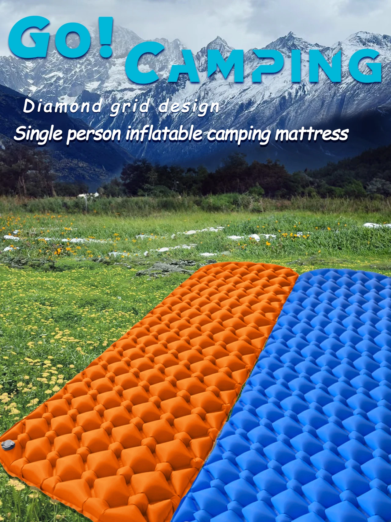 

Новинка 2026 года: Надувной матрас-подушка - портативный надувной матрас для кемпинга/дома, быстронадуваемый, для использования в помещении/на улице