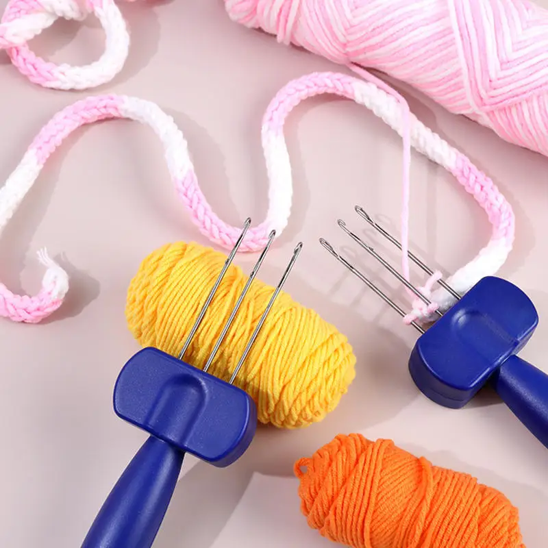 

Latch Hook Tool Portable Cord Knitting Hook 4 Latch Needle Crocheting Tool for Binding-Off or Edging Knitting Project Supplies