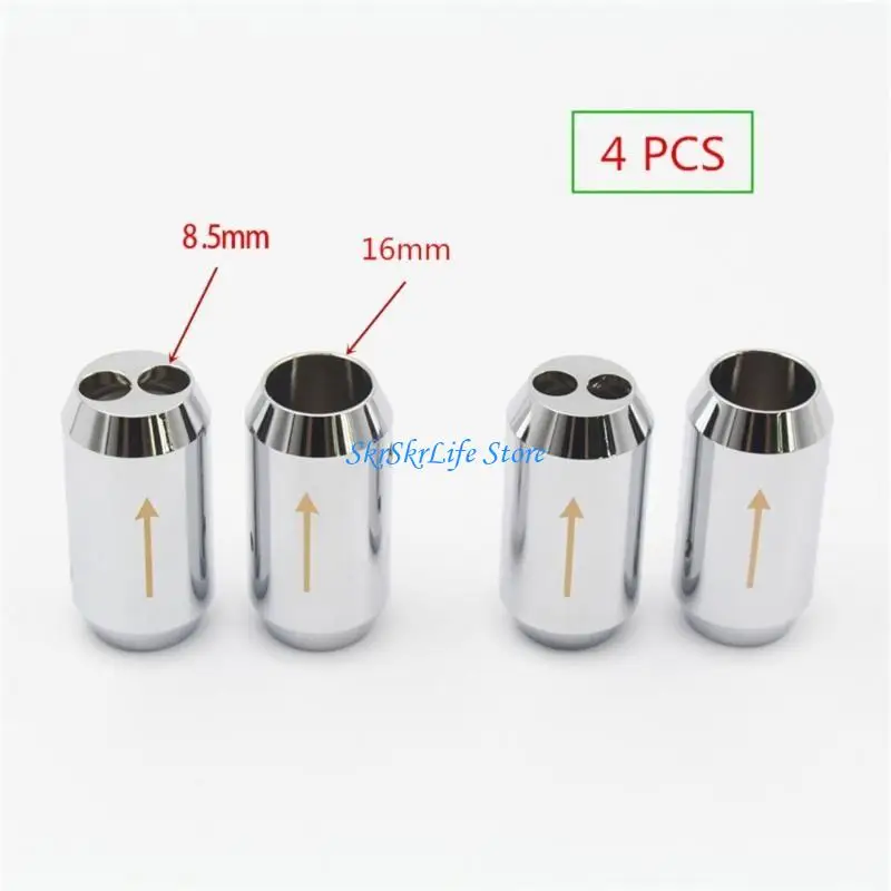

E65E 2Pairs Rhodium Plated Speaker Cable Splitters Auditory Wire Dividers Arrangement High Strength for Sound Equipment