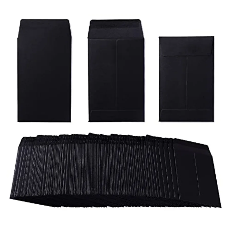

200 Pack Small Coin Envelopes Kraft Paper Seed Envelopes Mini Parts Small Items Stamps Storage Pats Envelopes Self-Adhesive for