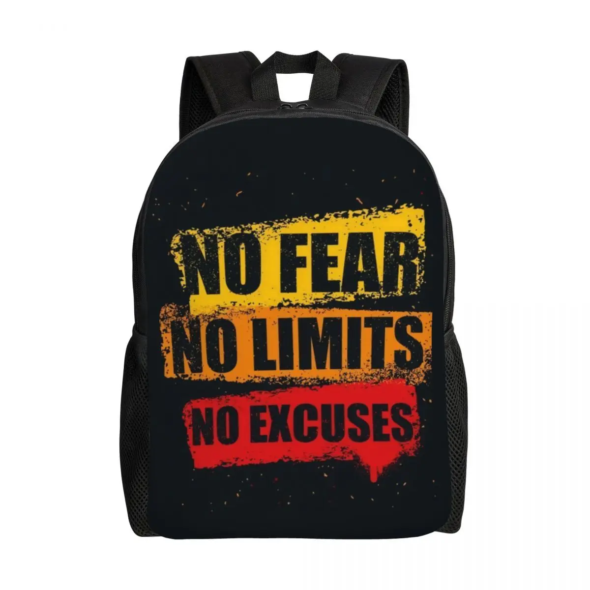 No Fear No Limits No Excuses Laptop Backpack Women Men Casual Bookbag for College School Student Bag