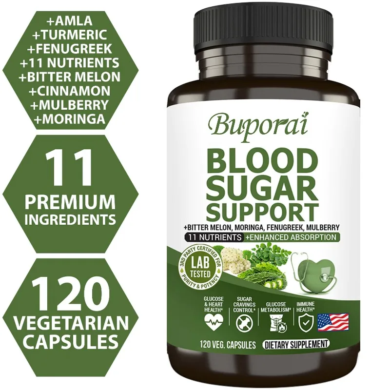 

Blood Sugar Support - Protects Heart Health, Improve Vitality, Maintain Normal Blood Sugar Levels, Promotes Metabolism, Non-GMO
