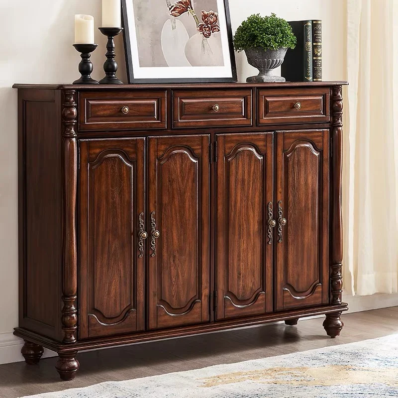 

American shoe cabinet, home entrance storage, entrance cabinet, European solid wood two doors, three doors and four doors, large