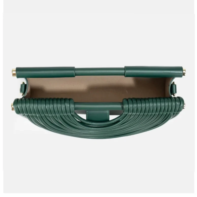 Hand Woven Trapezoidal Line Design High-end Handheld Handbag Horizontal Bag Elegant And Simple Shoulder Bag High-end Handheld