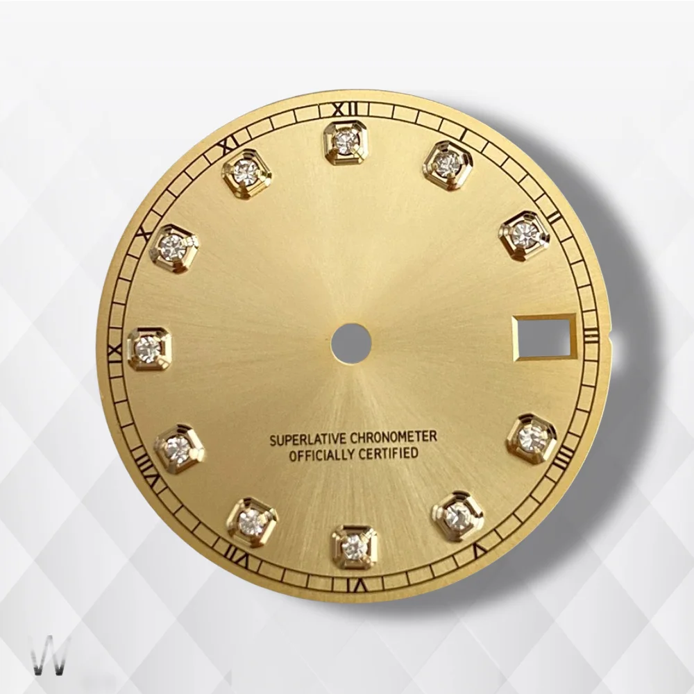 Esfera NH35 con logotipo S de 28,5mm, adecuada para movimiento NH35/NH36, accesorios de modificación de reloj, accesorios NH35 de alta calidad ﻿