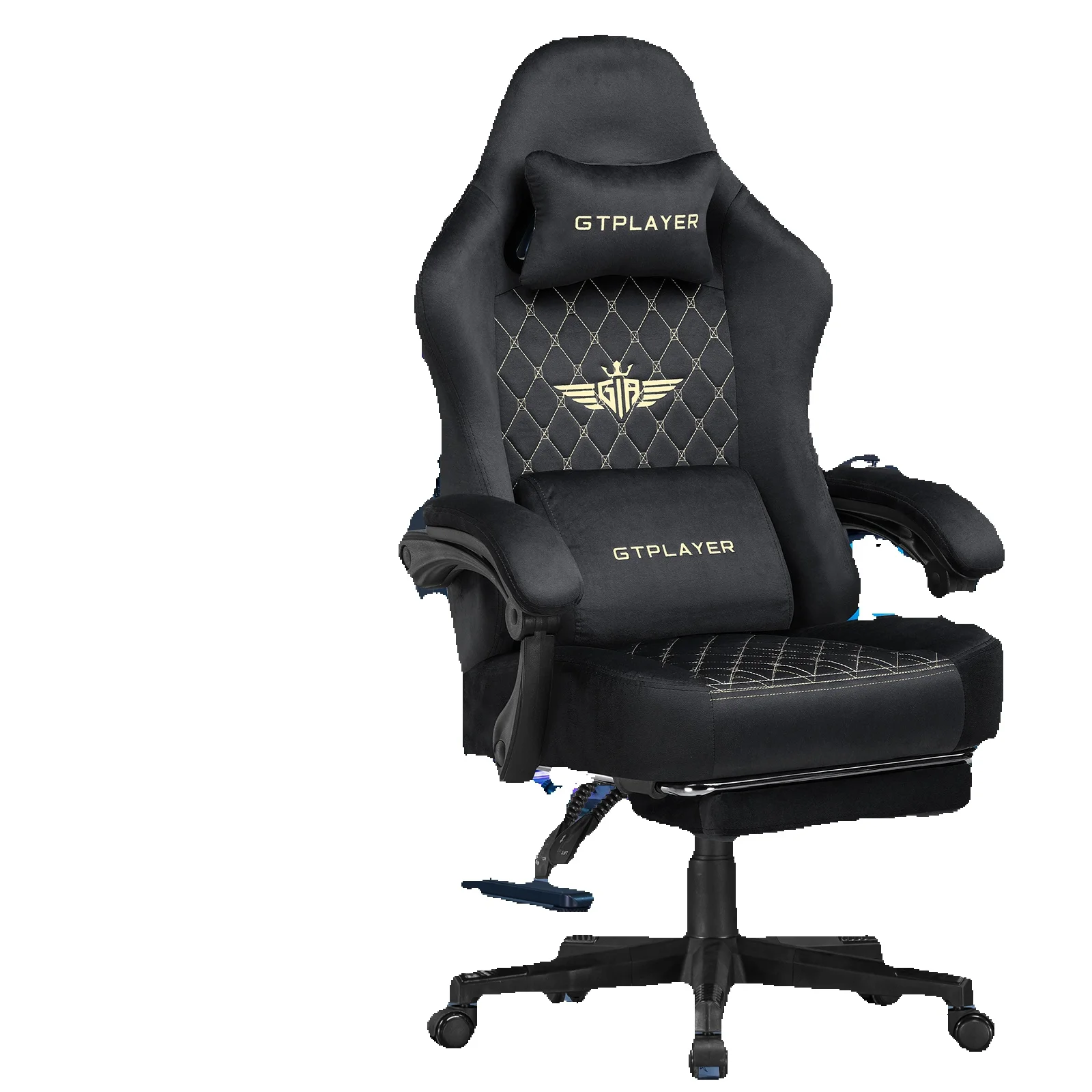 GTPLAYER Gaming Stuhl Stoff Gaming Chair Ergonomisch Bürostuh PC Stuhl, Verstellbarer und Drehbarer Schreibtischstuh