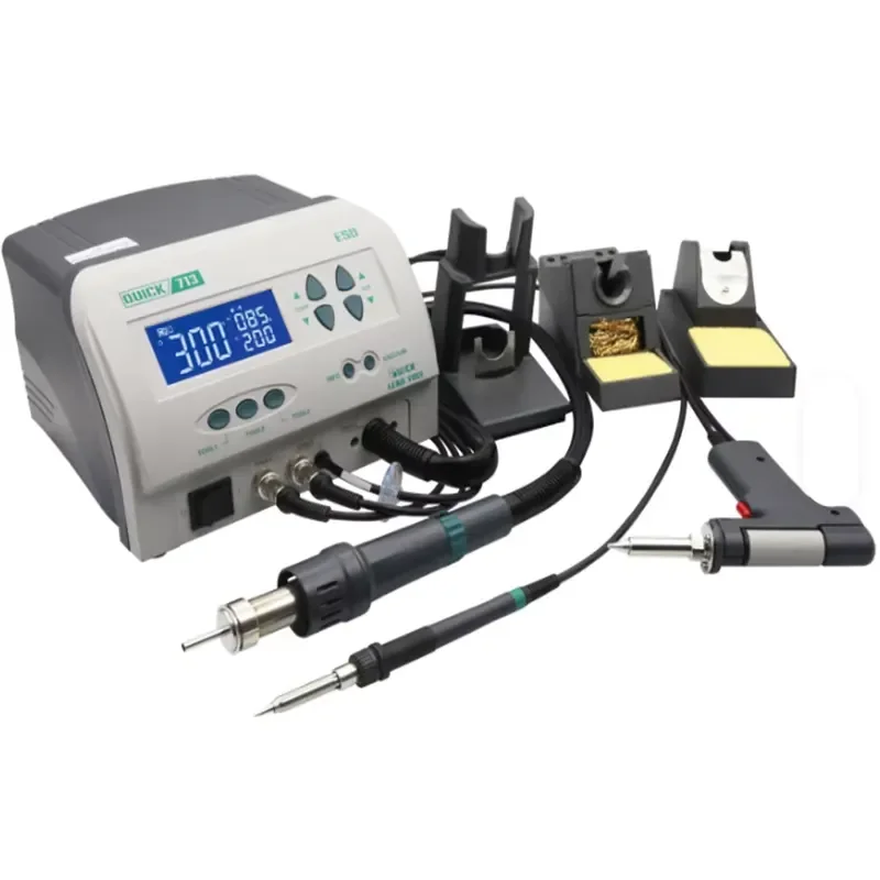 3-in-1 Desoldering Station with 1000W Powerful Suction Quick 713 Rework Soldering System Wholesale Price