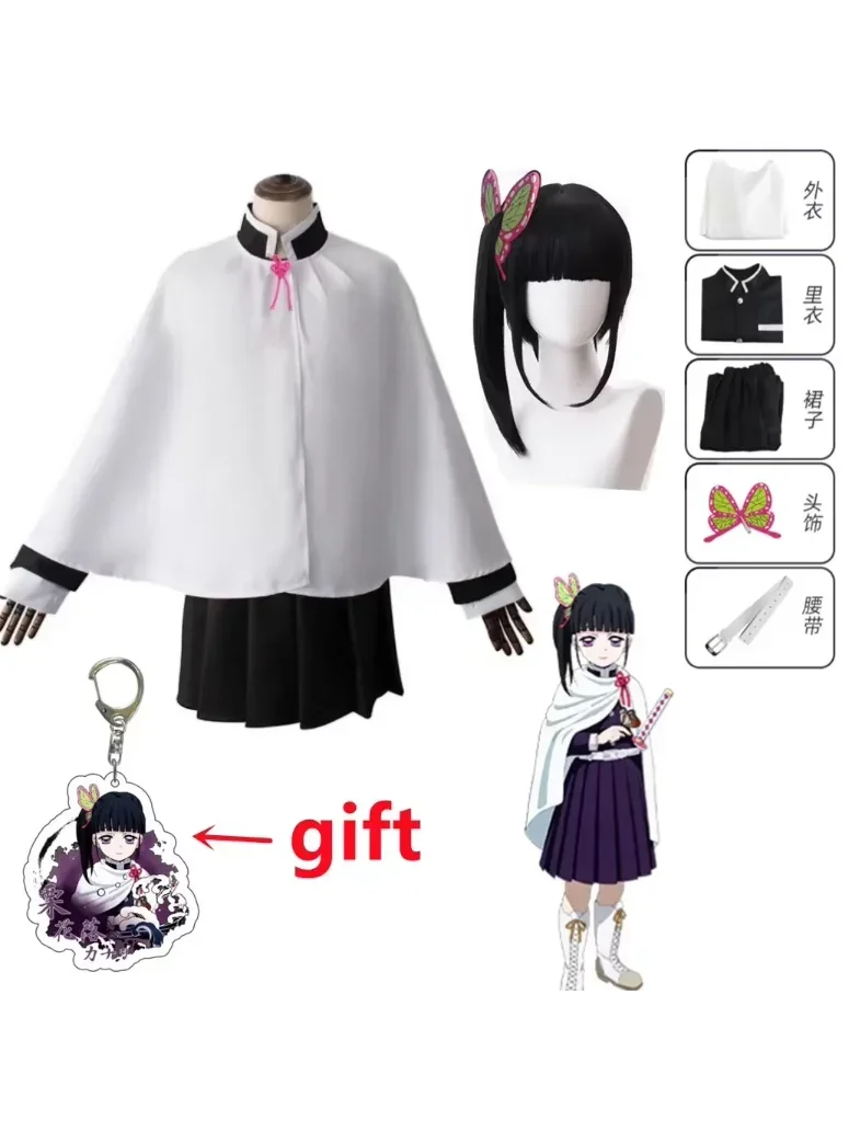 Costume de Cosplay Anime Demon Slayer Kimetsu No Yaiba Kanao Tsuyuri Kanawo, tenue Kimono Vrouwen Halloween