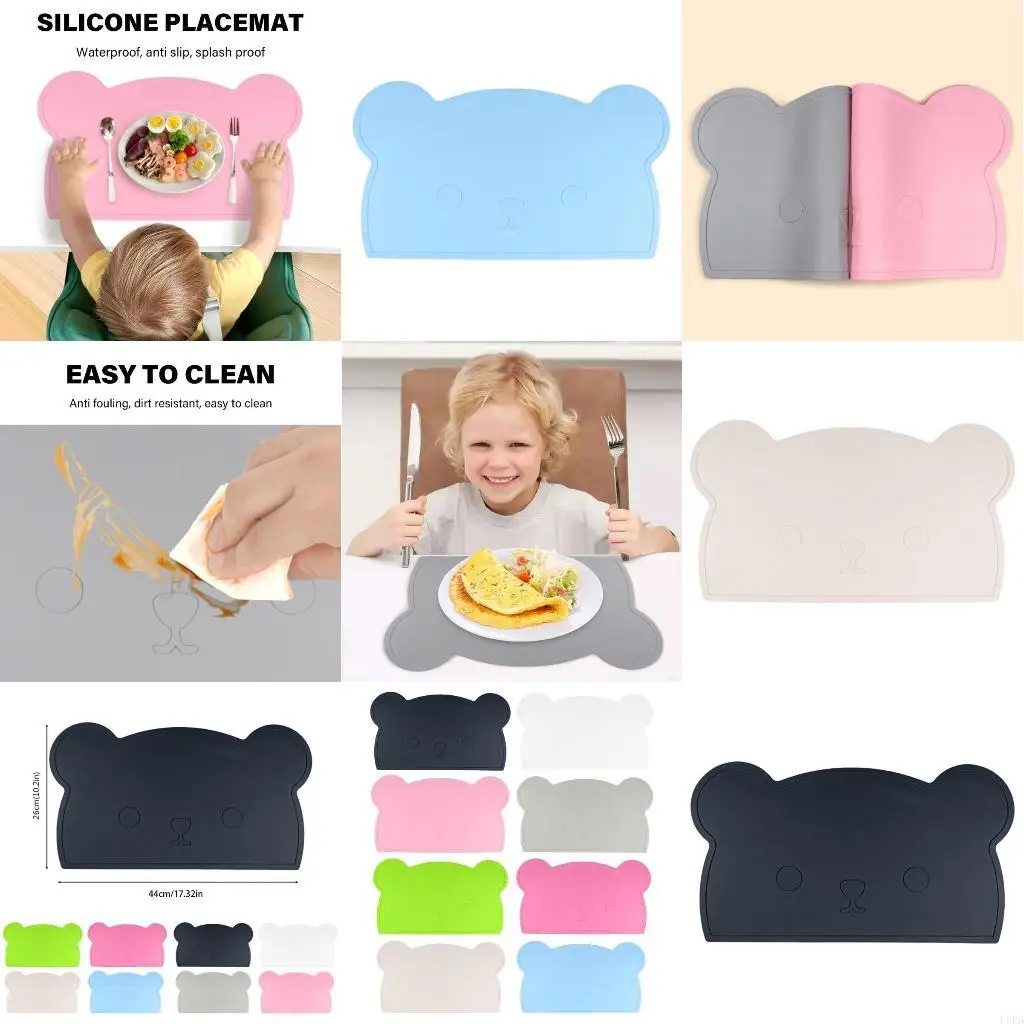 

Colorful Kids Silicone Placemats Multifunction Silicone Placemat Reusable Table Placemat Excellent for Dining & Play Time L8RB